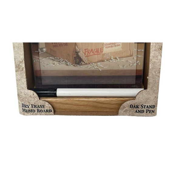 NEW Art Works Oak Cats Kittens Oak Table Deck Counter Top Dry Erase Memo Board - Picture 4 of 6